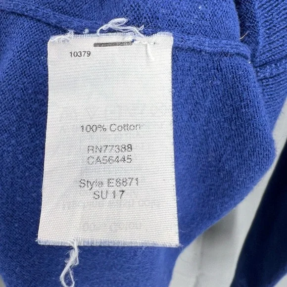 J.Crew Sweater Blue VNeck Fine Gauge Knit Lightweight Womens Size Extra Large - Picture 3 of 4